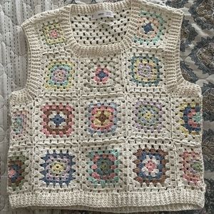 MANGO crochet vest NWOT
